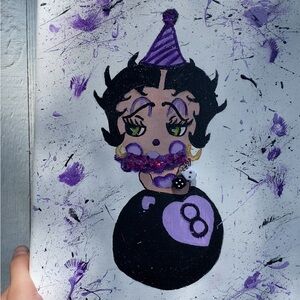 custom betty boop painting🎱🫧💜